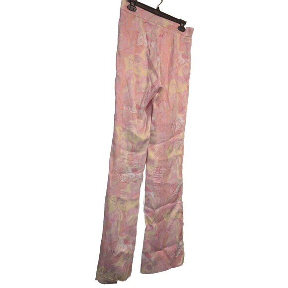 Zara Women's Flare Pants Retro Flowers Split Bottom Size Medium Excellent Shape - Picture 16 of 16